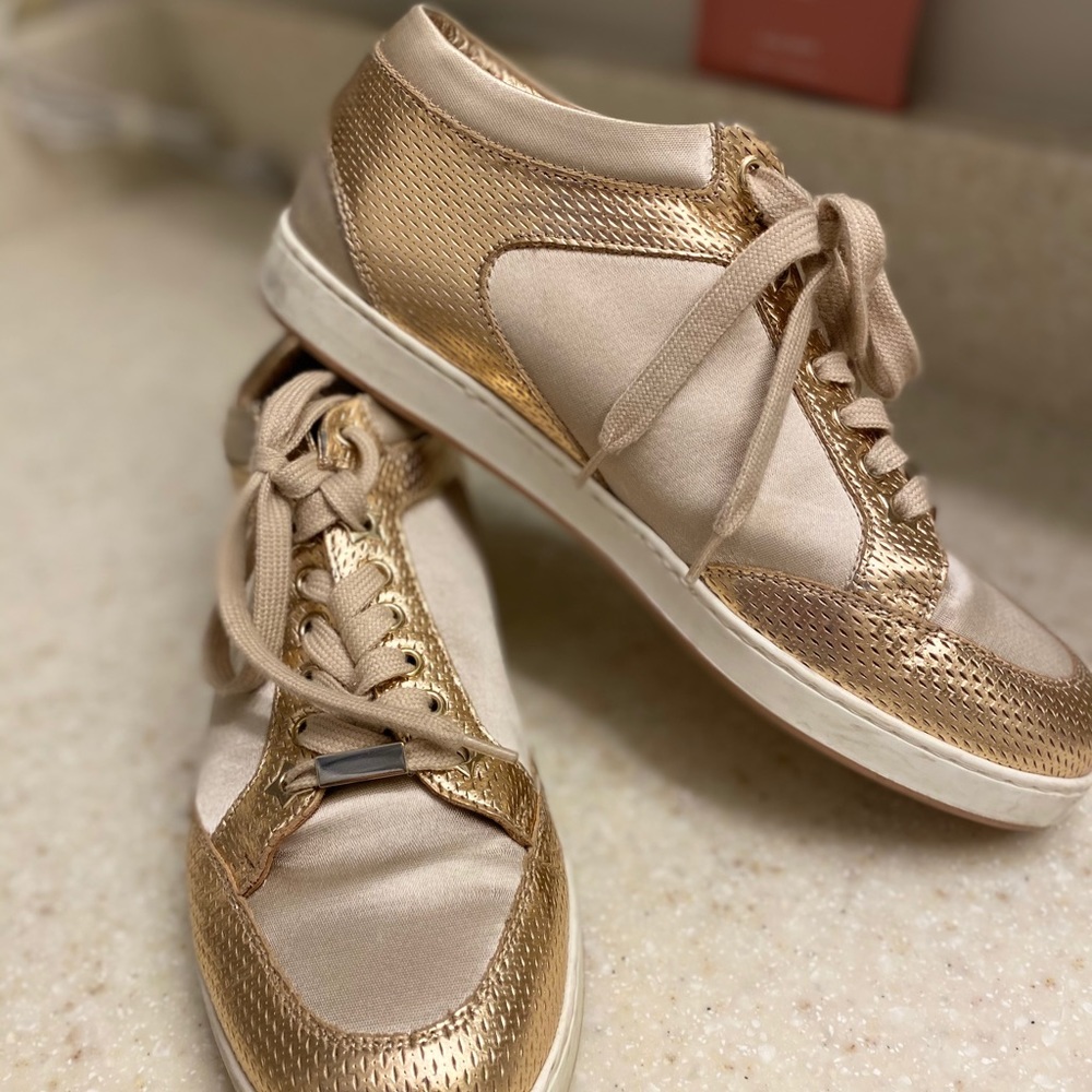 COPY - Jimmy Choo Miami Metallic leather sneakers